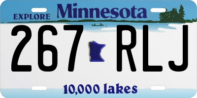 MN license plate 267RLJ