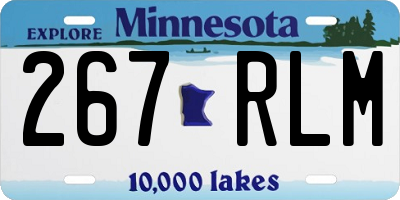 MN license plate 267RLM