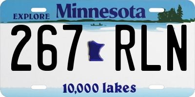 MN license plate 267RLN