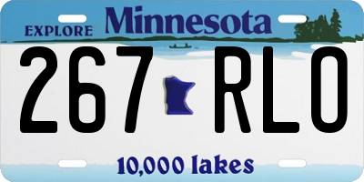 MN license plate 267RLO