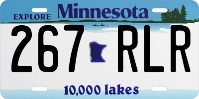 MN license plate 267RLR