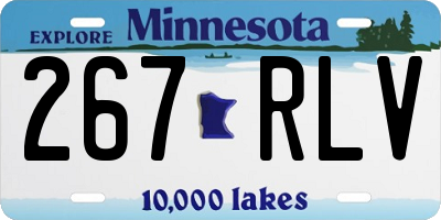 MN license plate 267RLV