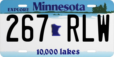MN license plate 267RLW