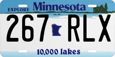 MN license plate 267RLX