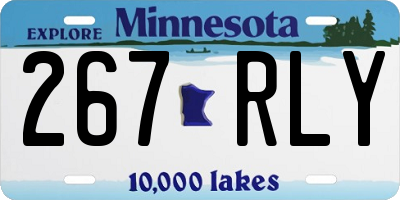MN license plate 267RLY