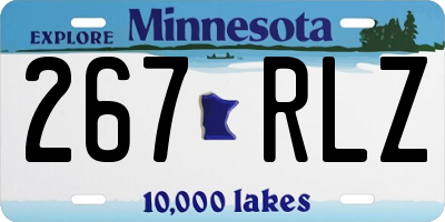 MN license plate 267RLZ