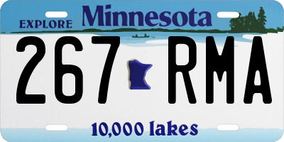 MN license plate 267RMA