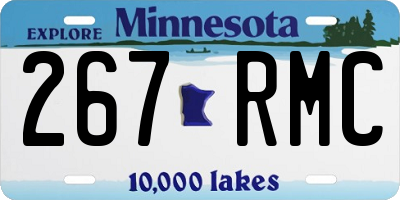 MN license plate 267RMC