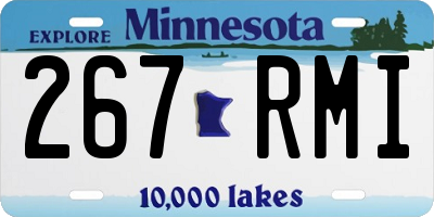 MN license plate 267RMI