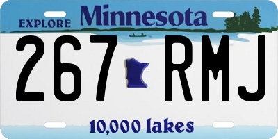 MN license plate 267RMJ