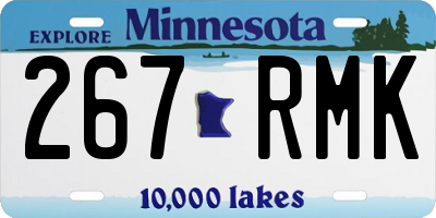 MN license plate 267RMK