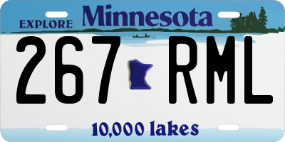 MN license plate 267RML