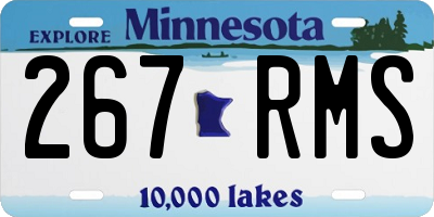 MN license plate 267RMS