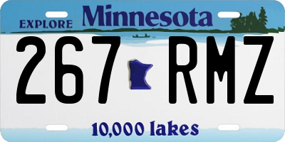 MN license plate 267RMZ