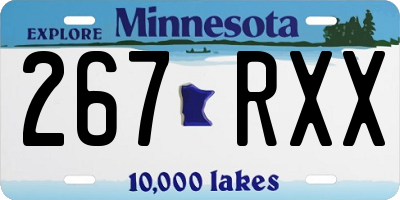MN license plate 267RXX