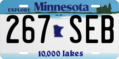 MN license plate 267SEB