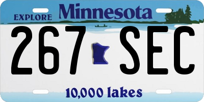 MN license plate 267SEC