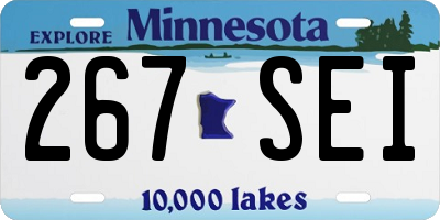 MN license plate 267SEI