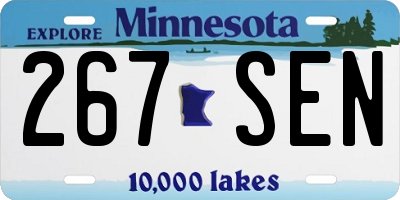 MN license plate 267SEN