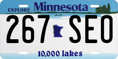 MN license plate 267SEO