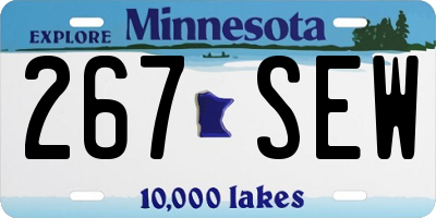MN license plate 267SEW