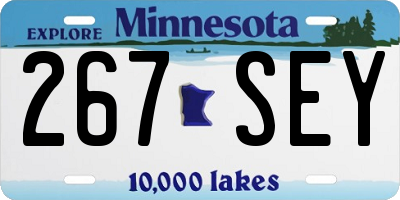 MN license plate 267SEY