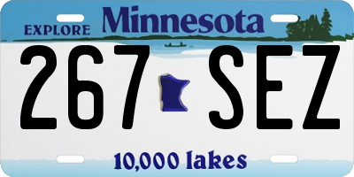 MN license plate 267SEZ