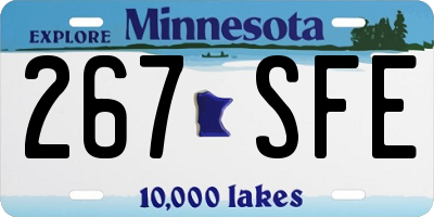 MN license plate 267SFE