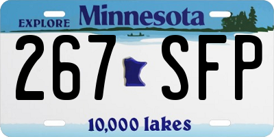 MN license plate 267SFP