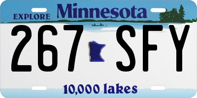 MN license plate 267SFY