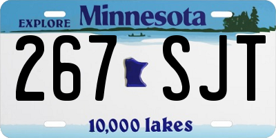 MN license plate 267SJT