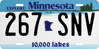 MN license plate 267SNV