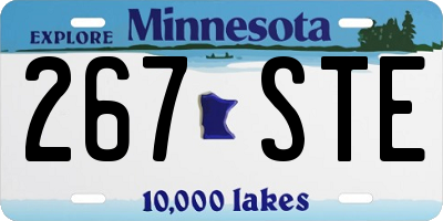 MN license plate 267STE