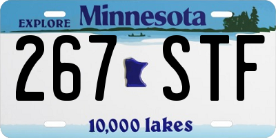 MN license plate 267STF