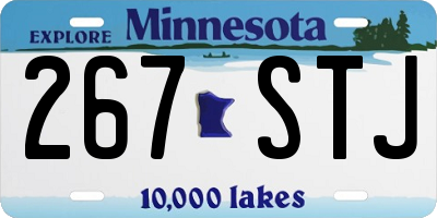 MN license plate 267STJ