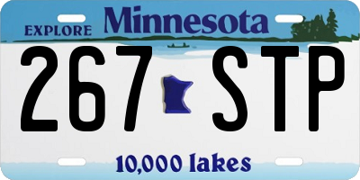 MN license plate 267STP
