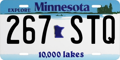 MN license plate 267STQ