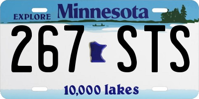 MN license plate 267STS