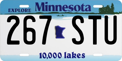 MN license plate 267STU