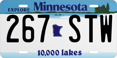 MN license plate 267STW