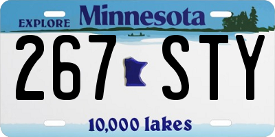 MN license plate 267STY