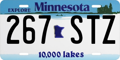MN license plate 267STZ