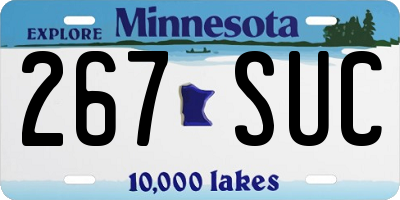 MN license plate 267SUC