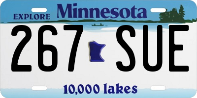 MN license plate 267SUE