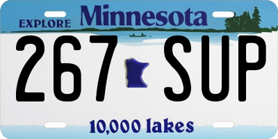 MN license plate 267SUP