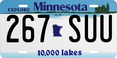 MN license plate 267SUU