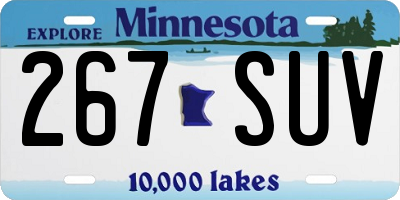 MN license plate 267SUV
