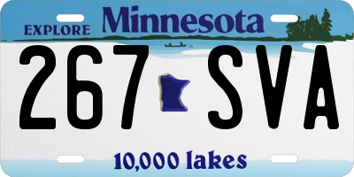 MN license plate 267SVA