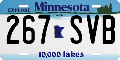 MN license plate 267SVB