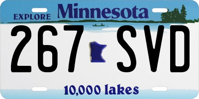 MN license plate 267SVD